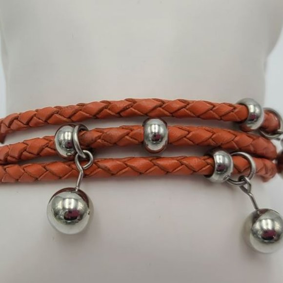 ASPCA Genuine Leather Orange Braided Bracelet  Show your support in style! - Picture 2 of 7
